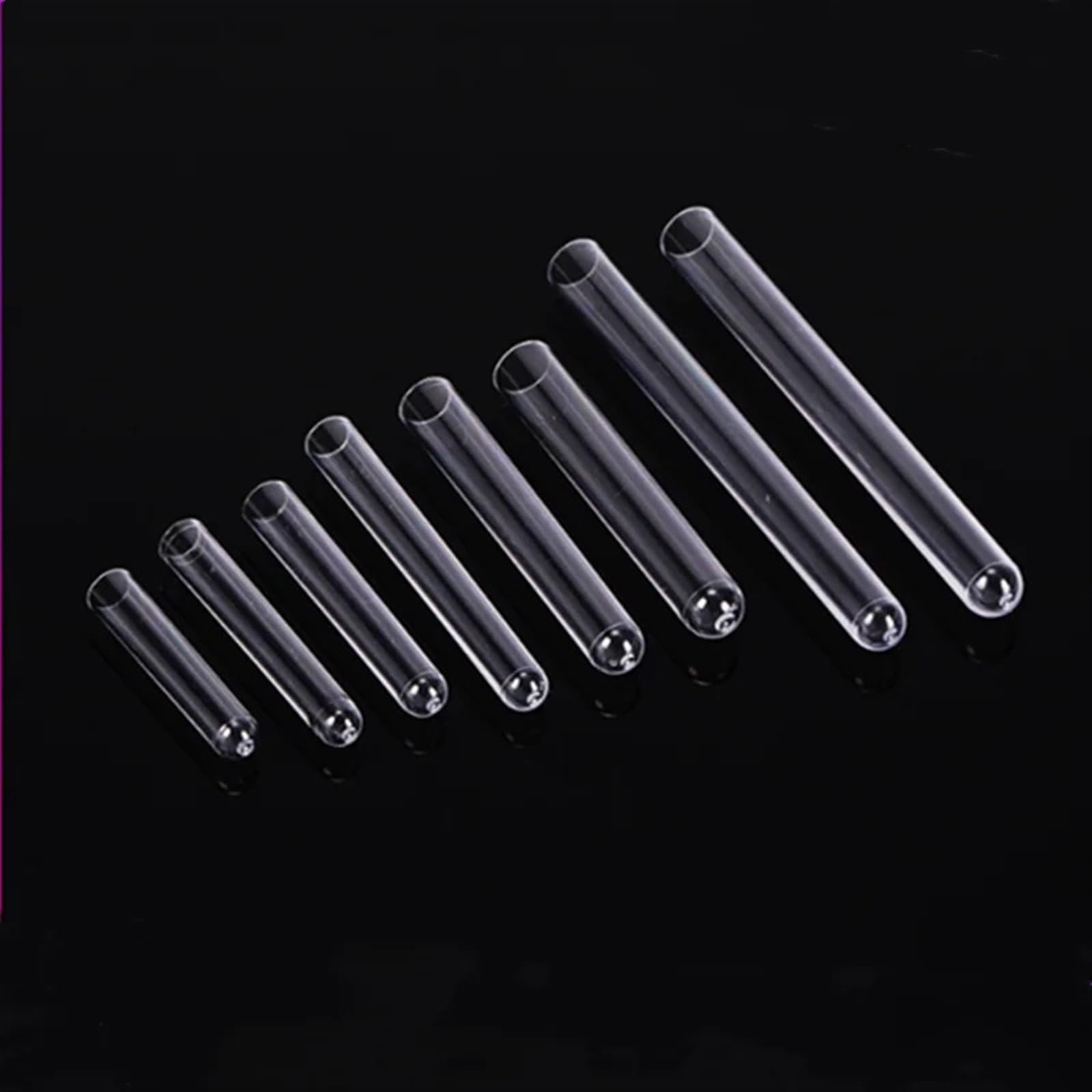 100 szt. 200 szt. ŚREDNICA 12mm-25mm Lab Przezroczyste plastikowe probówki z korkami Laboratorium Szkoła Prezent Ślubny Probówka (rozmiar: 12 x 100 mm 200 szt.)