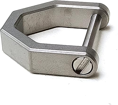 Miniatura 3 de Llavero de titanio en forma de D, llavero con grillete de tornillo, herramienta para llave de coche, hebilla D para llavero