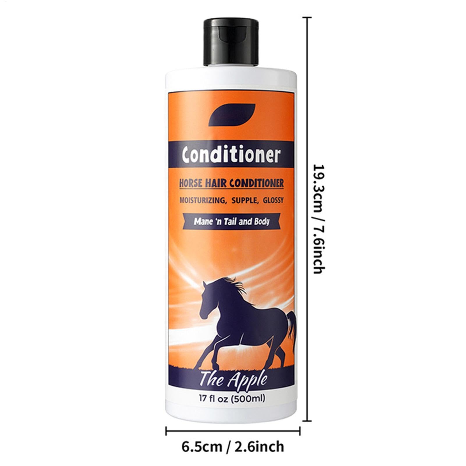 Champú para caballos, acondicionador de melena y popa, 500 ml de melena y cola natural, limpiador de abrigo, accesorios para el cuidado de caballos, añadir brillo, desenredar, eliminar la