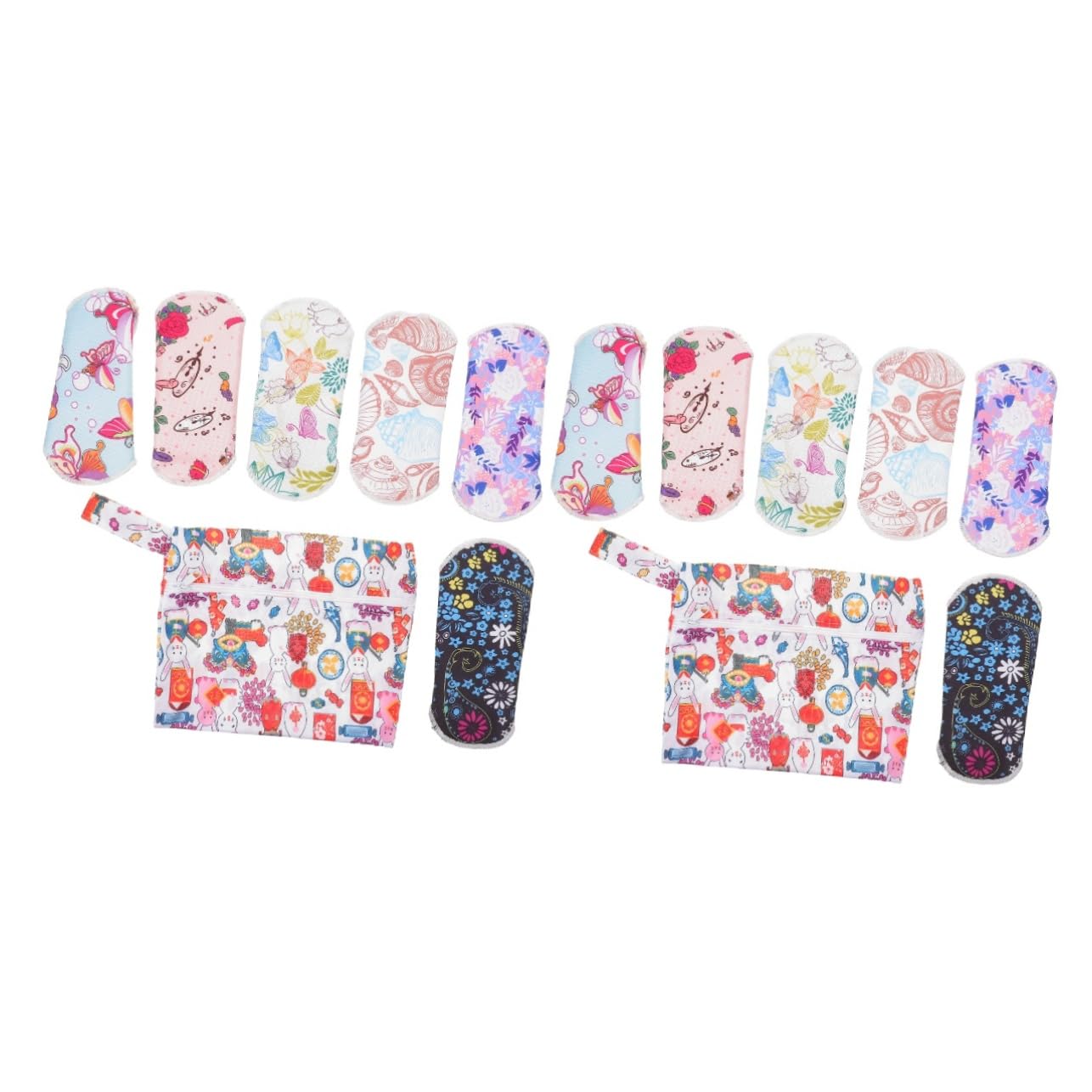 FRCOLOR 2 juegos de compresas sanitarias de tela, servilleta lavable, compresas para, servilletas de tela, almohadillas periódicas, para toallas, traje de exterior orgánico,