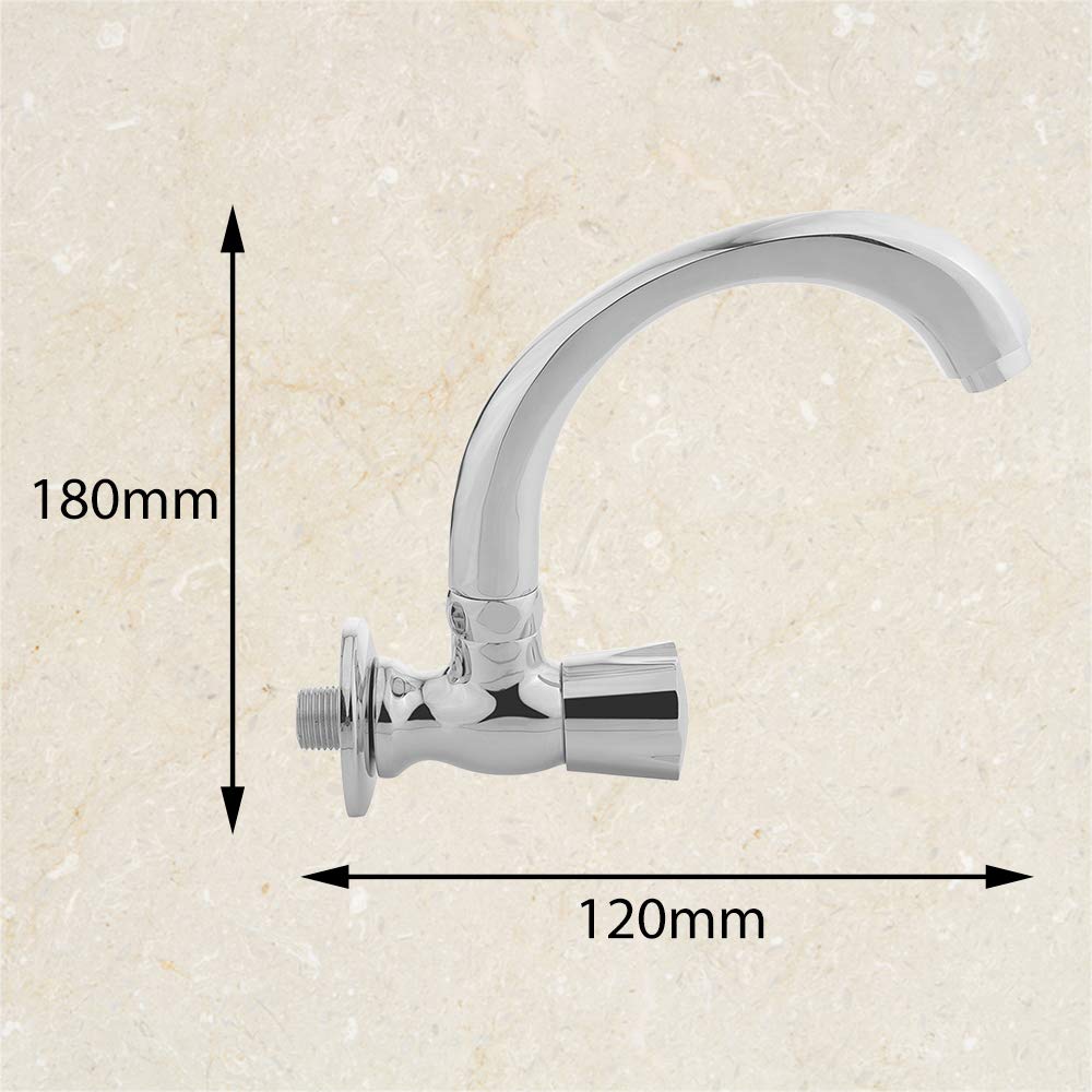 Hindware Contessa Sink Cock - Chrome Swivel -6