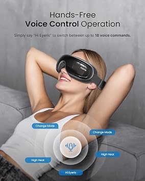 RENPHO Eyeris 3 Voice Control Eye Massager with Heat and Cooling & Eyeris Zen Ultra-Quiet Eye Massager with Heat