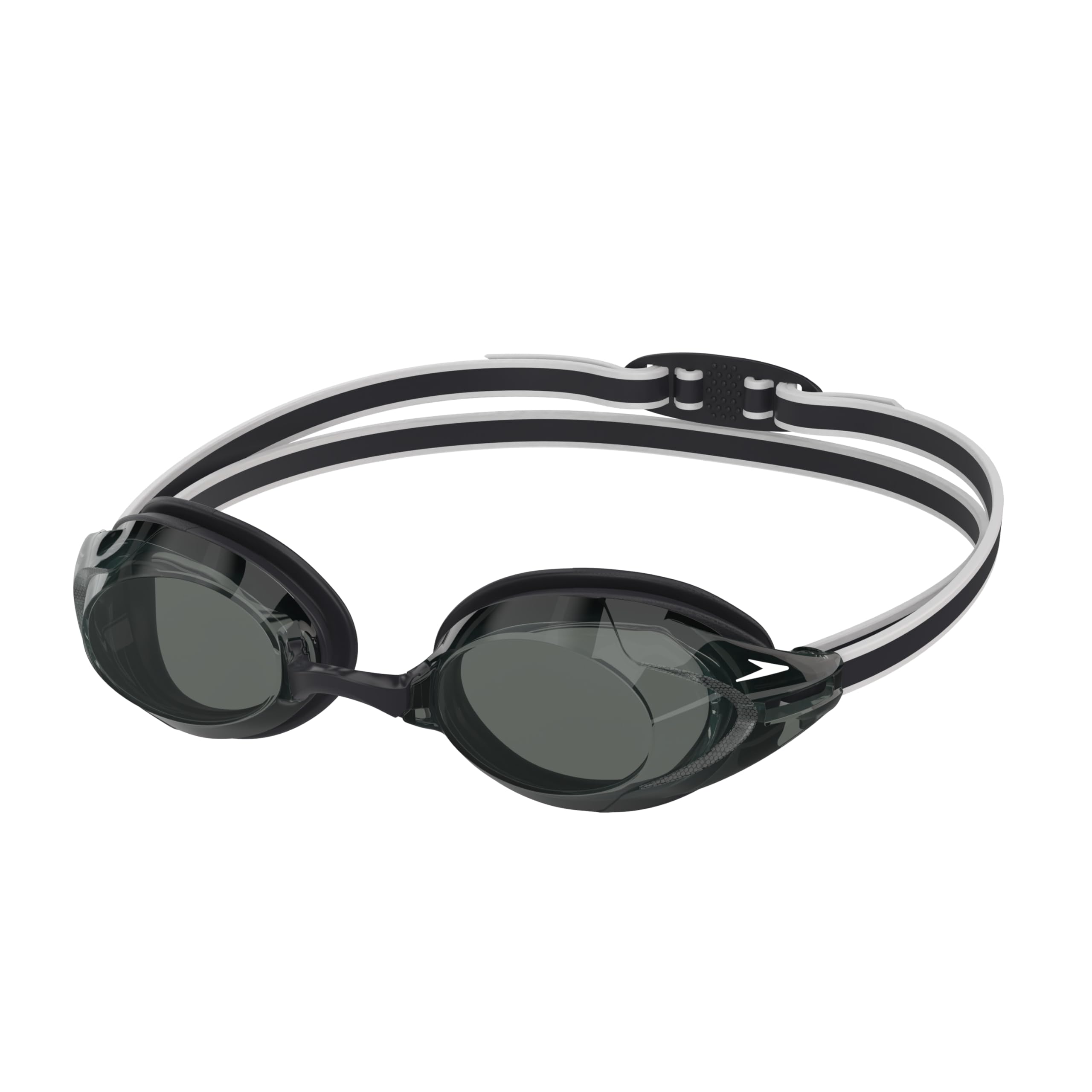 Speedo Unisex-Adult Vanquisher 3.0 Goggles | Swim | Enhanced Vision, S&S Black, One Size