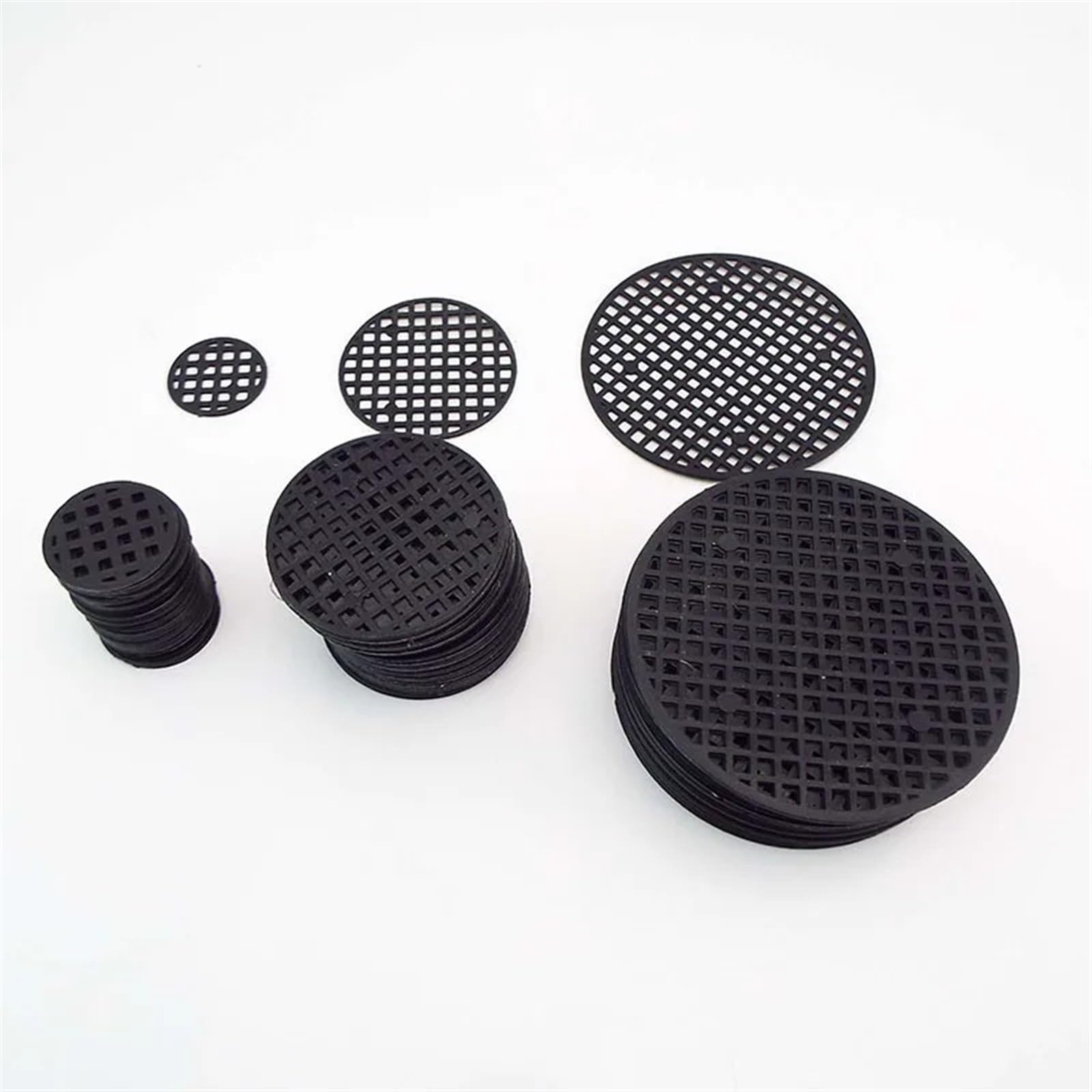 XIUsheUA Pot Bottom Grid Mat 25pcs 2.5cm 4. 7. Round Flower Plant Pot Hole Mesh Bottom Pad For Bonsai Grid Mat Drainage Netting Screen for Gardening(7.5cm)