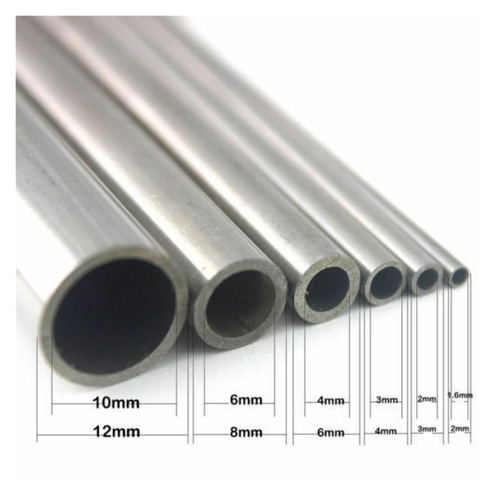1 szt. Długość 250/500 mm 304 bezszwowa rurka kapilarna ze stali(6x3x500mm)