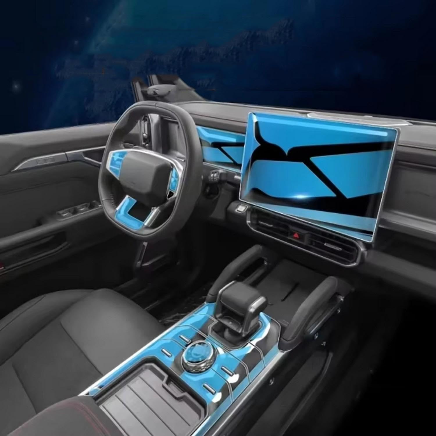 Film de protection TPU console centrale Jetour Traveller T2 2024 protection voiture