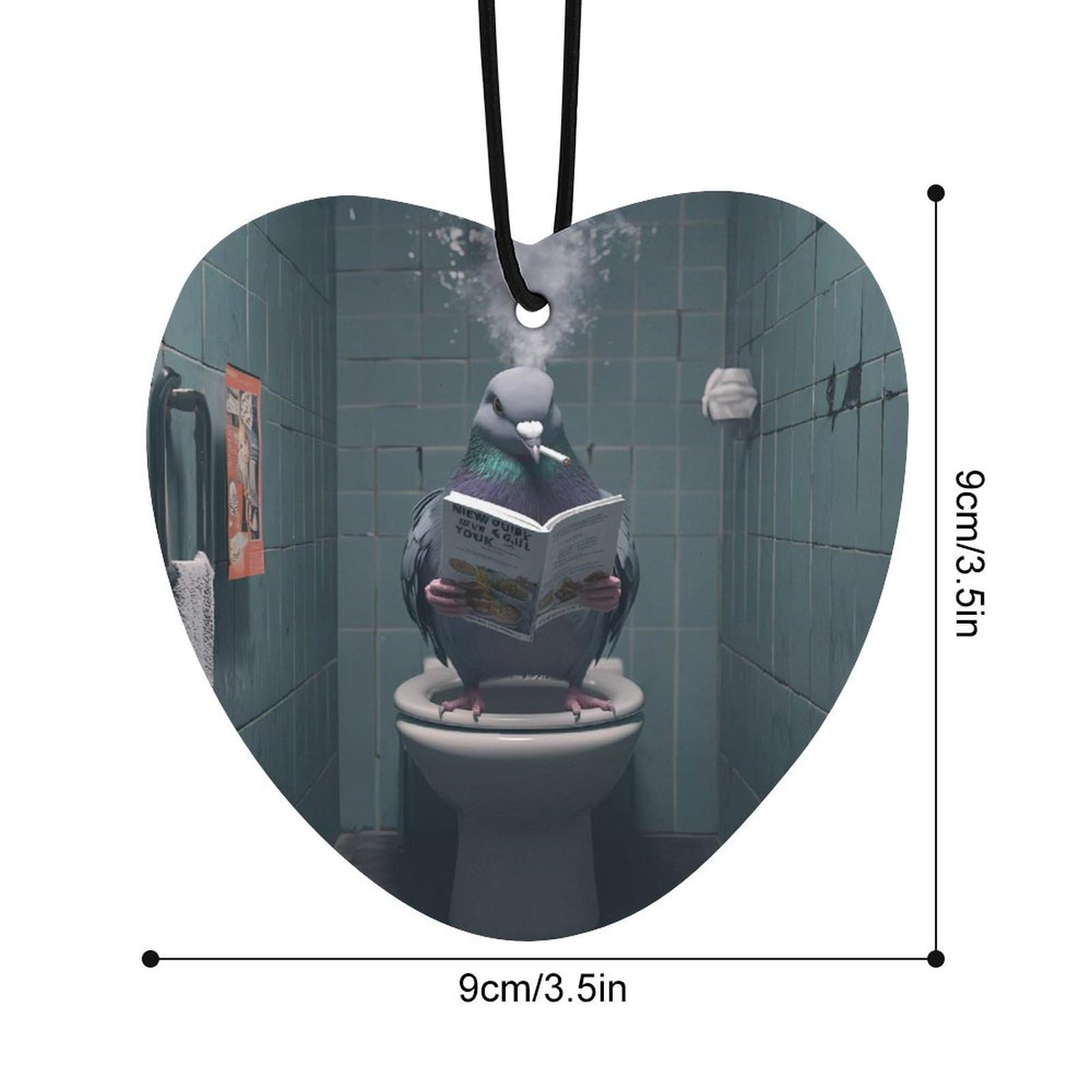 Stool Pigeon Car Air Freshener Hanging Aromatherapy Tablets for Car Accessories Love form