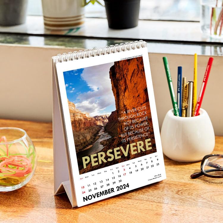 Image of Tallenge - Timeless Motivational Quote - 2024 Desk Calendar - 6 x 9 Inches for Home & Office (Paper, Desk Calendar)