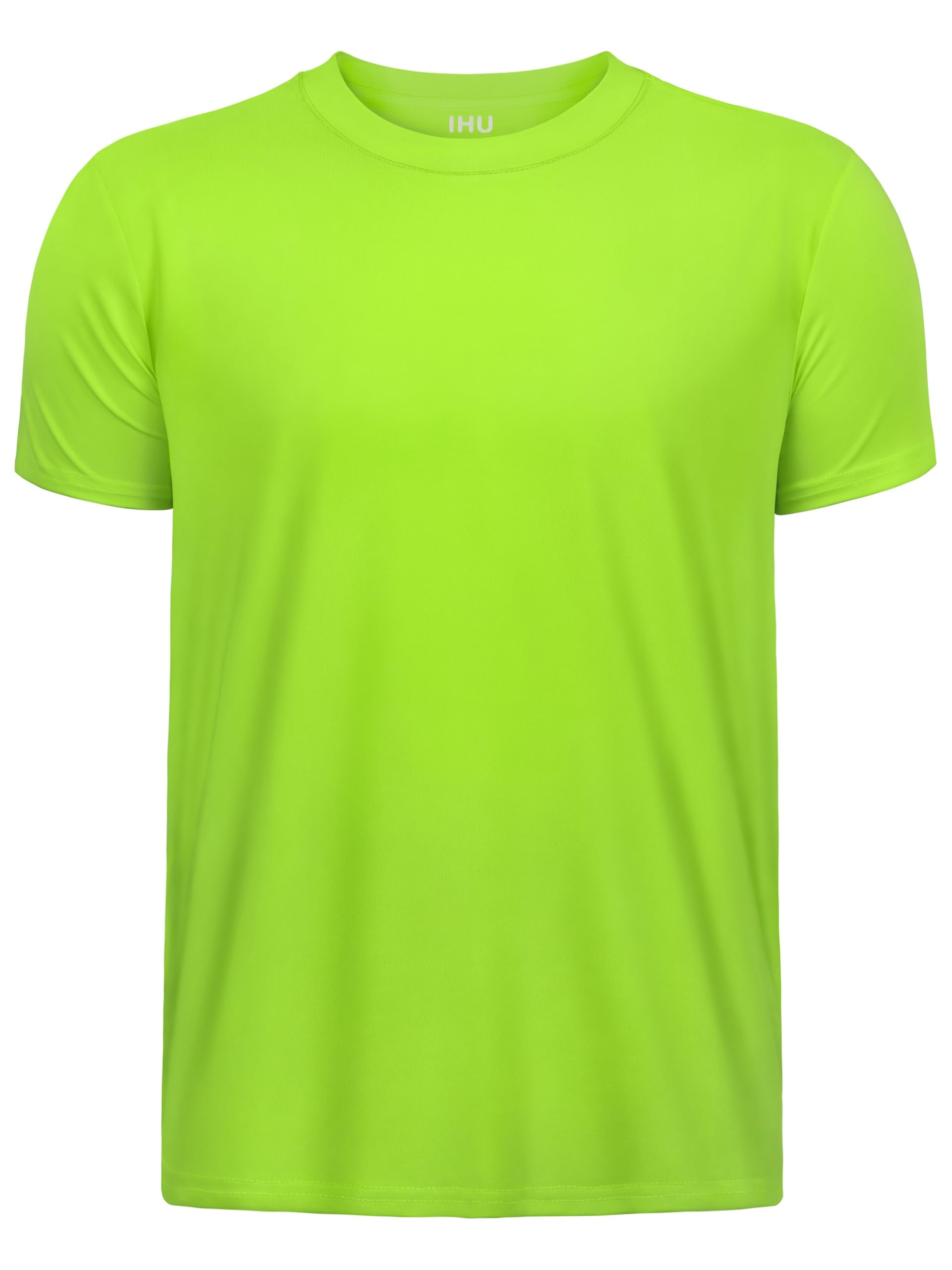 IHU Boys Neon Shirts Dry Fit UPF50+ Kids Short Sleeve Rash Guard for Girls