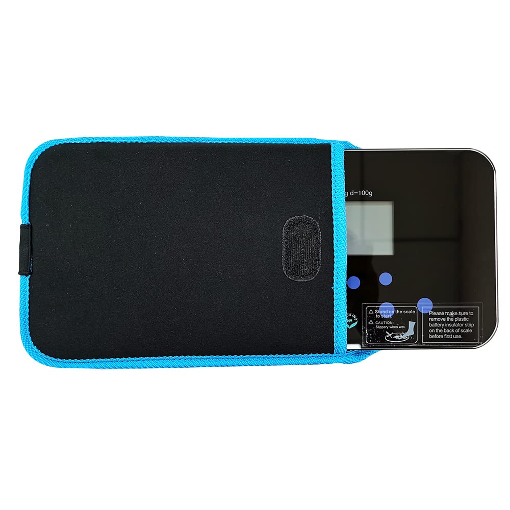 NEWLINE NYNewlineNY Step-on Super Mini Smallest Travel Bathroom Scale with Protection Sleeve: SBB0638SM-TW(Trendy Wave)+S002BU