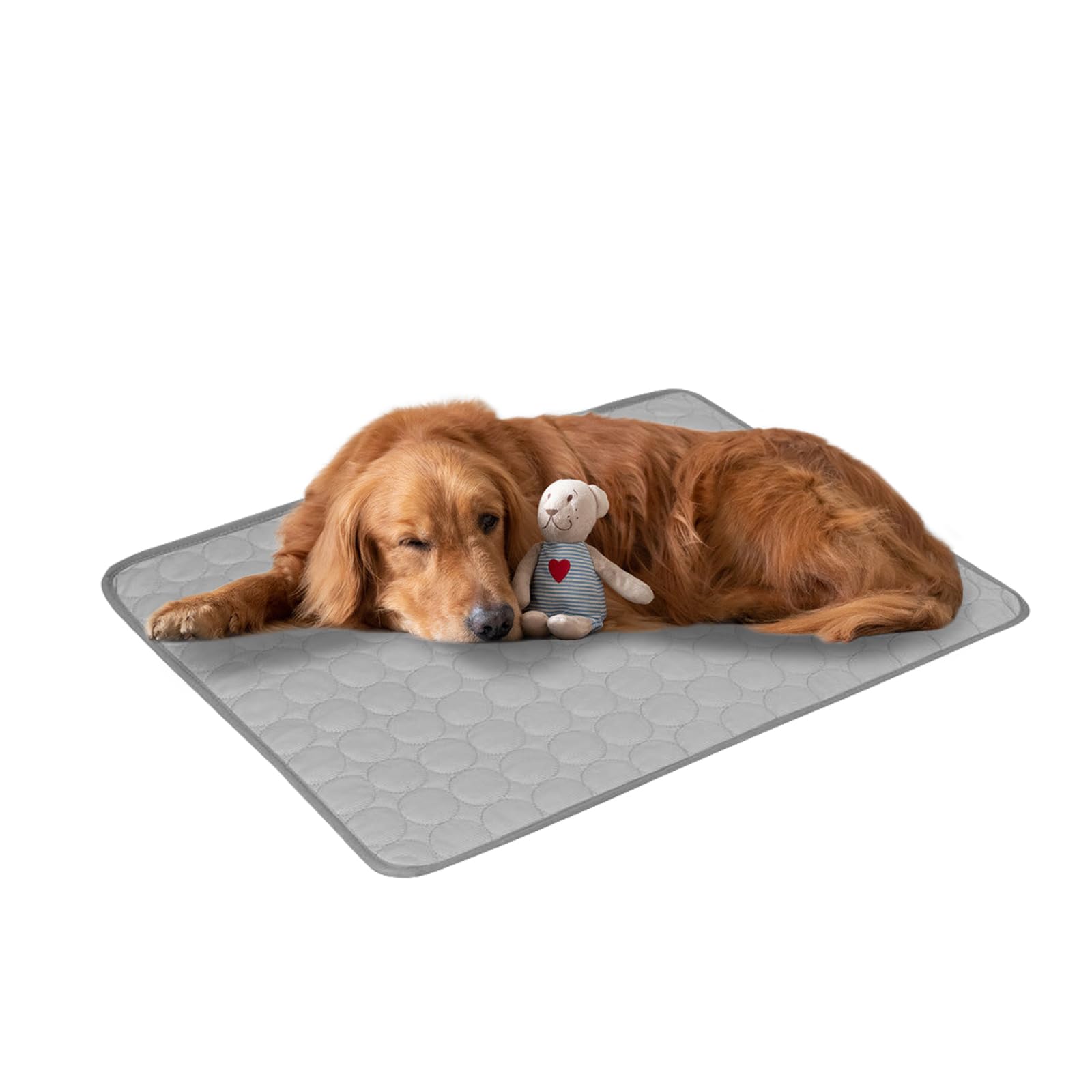 Aartner Pet Self Cooling Mat- Washable Pet Ice Silk Sleeping Pad for Small Medium Large Dogs Cats Indoor & Outdoor Use, Cool Pet Blanket Extra Large Dogs UK (Gray, XL(100 * 70CM))
