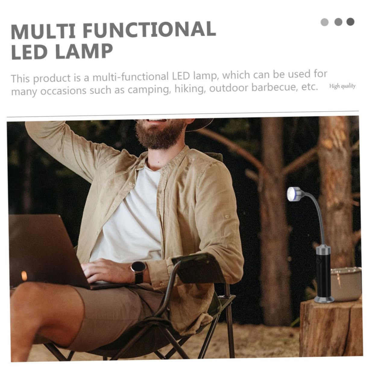 Artibetter 3pièces Lampe Torche Flexible LED Extérieur Avec Base Magnétique