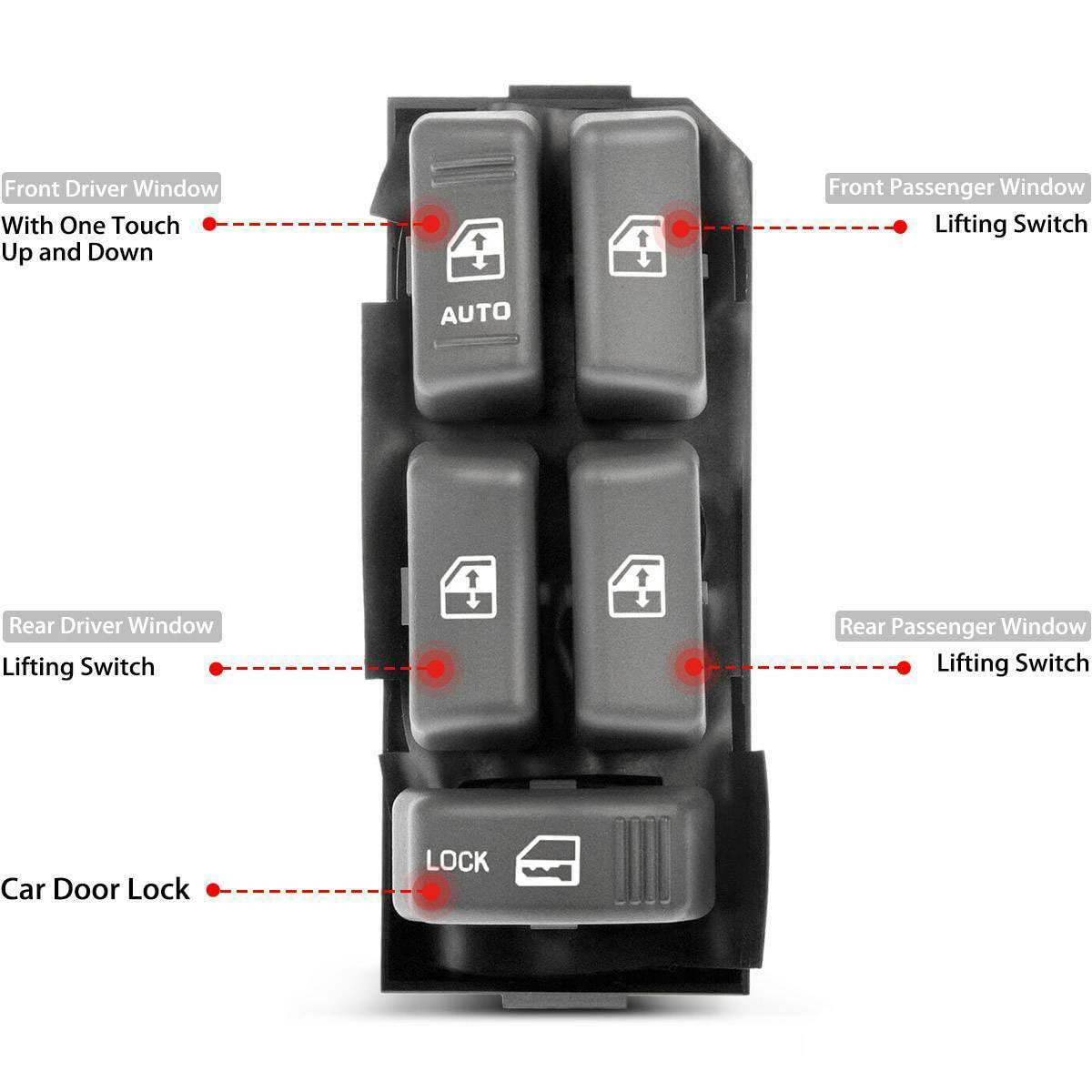 Amazon.com: TYMMC 1pc Power Door Window Control Switch Front Left 