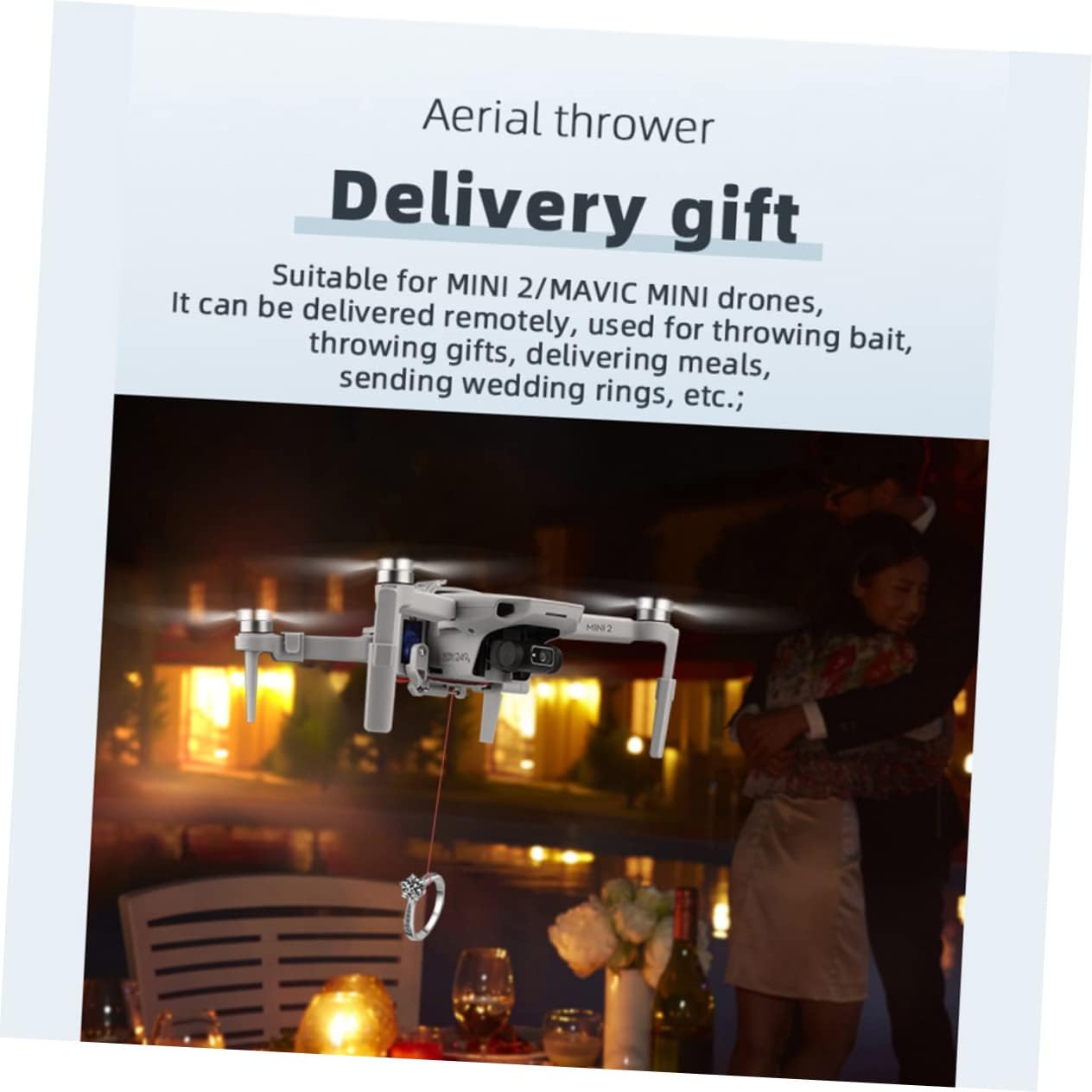 Yardwe Drone Payload Device for Mini Mini Lightweight System with Easy Compatible with Uavs for Creative Payload Release