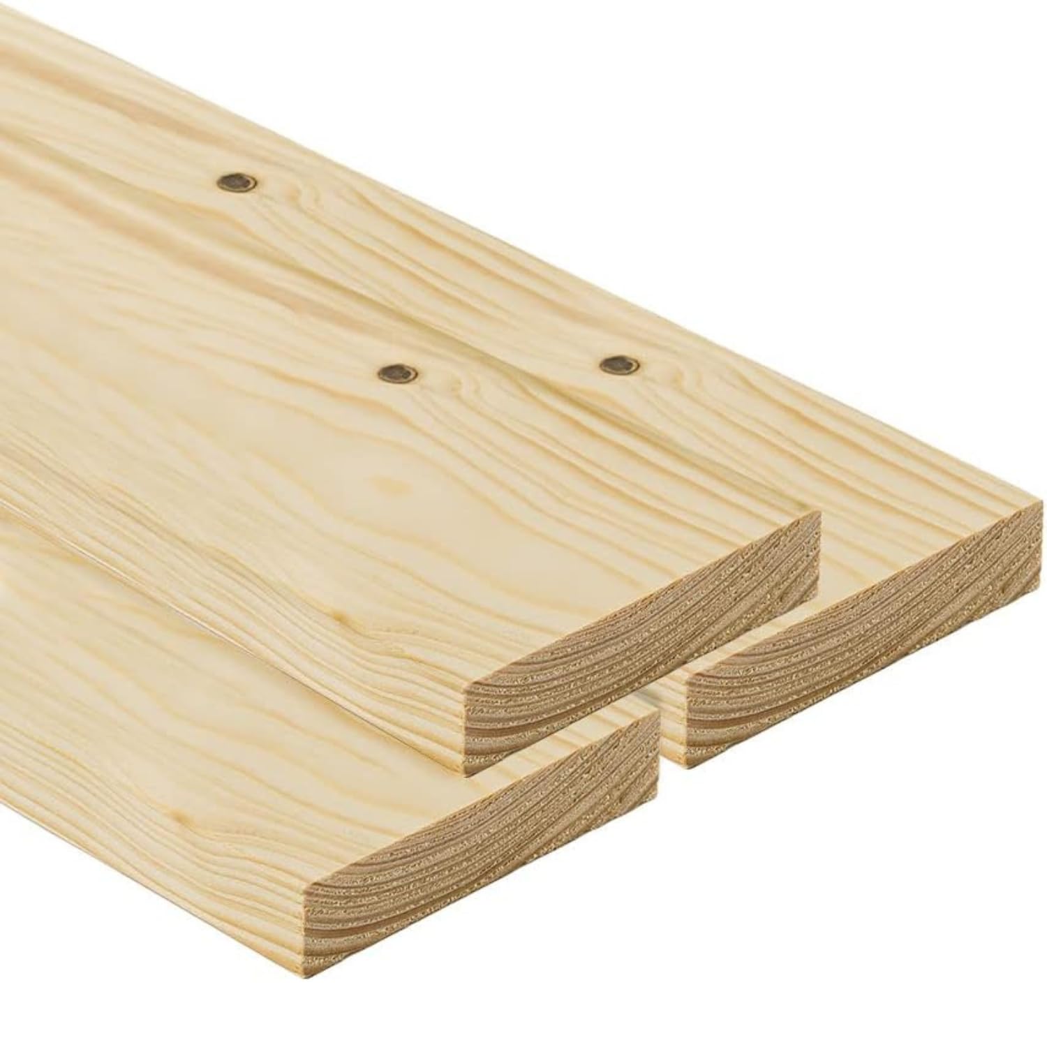 TWE Listelli Legno Massello Abete x 3 Metri Piallati su Quattro Lati con Smusso su Spigoli Made in Italy Confezione da 3 pz (20x95) mm