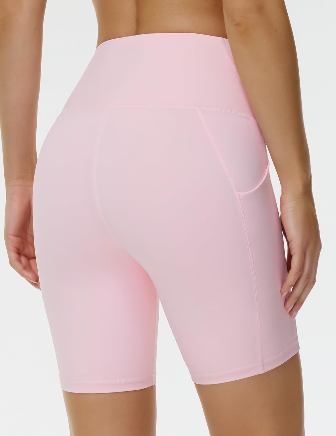 THE GYM PEOPLE Women's High Waist Workout Shorts Stretchy Tummy Control Yoga Biker Running Shorts with Pockets - Image 3