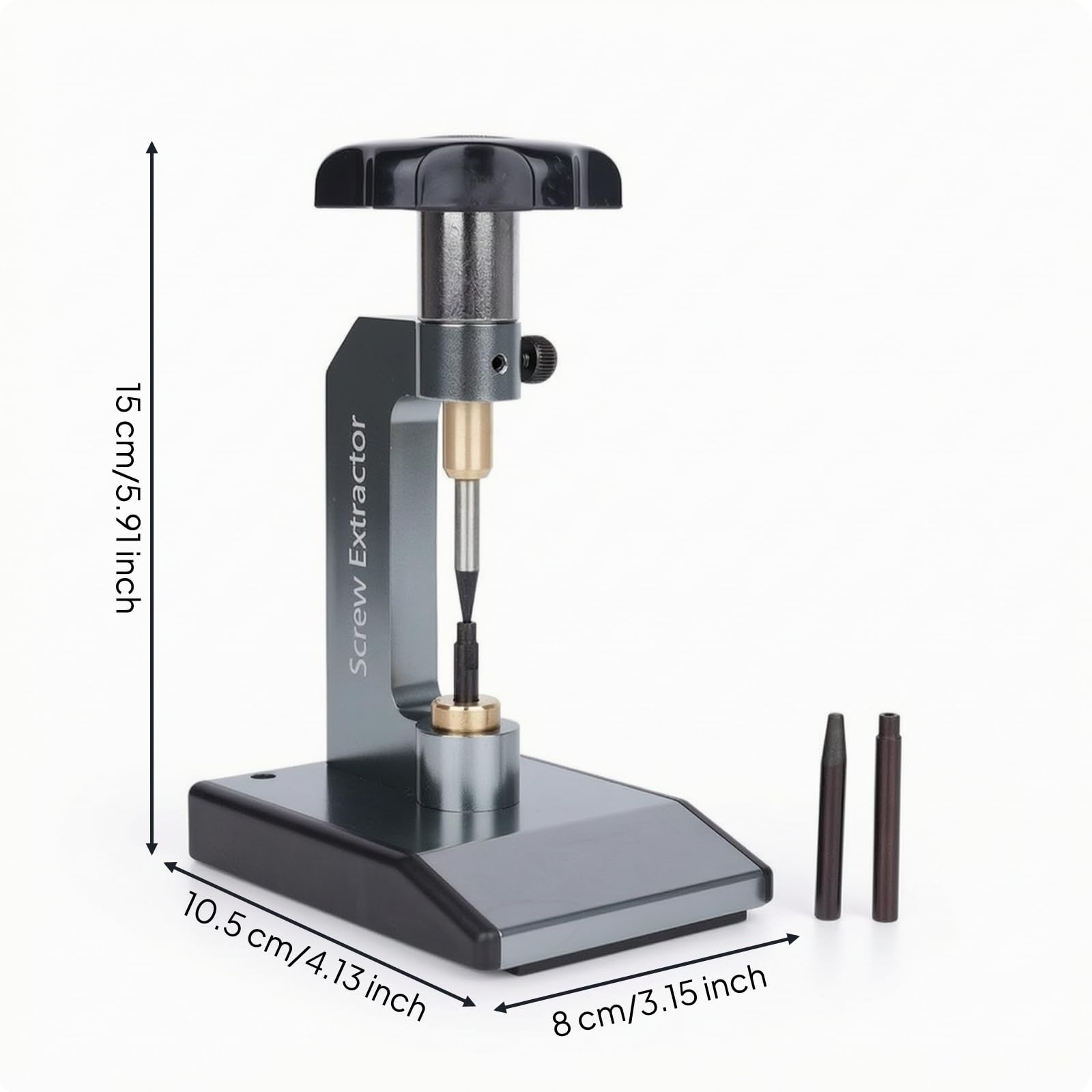 Extractor Tornillos Gafas Preciso Herramienta Reparación Gafas Profesional Extractor Tornillos con Base para Reparadores, Ópticas