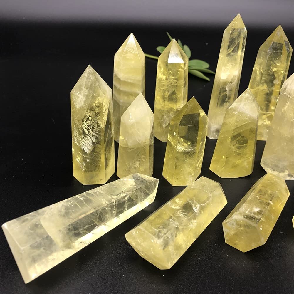 Zdrowie i gospodarstwo domowe naturalny cytryn kwarc kryształ obelisk różdżka punkt leczniczy 1 kg 10-15X