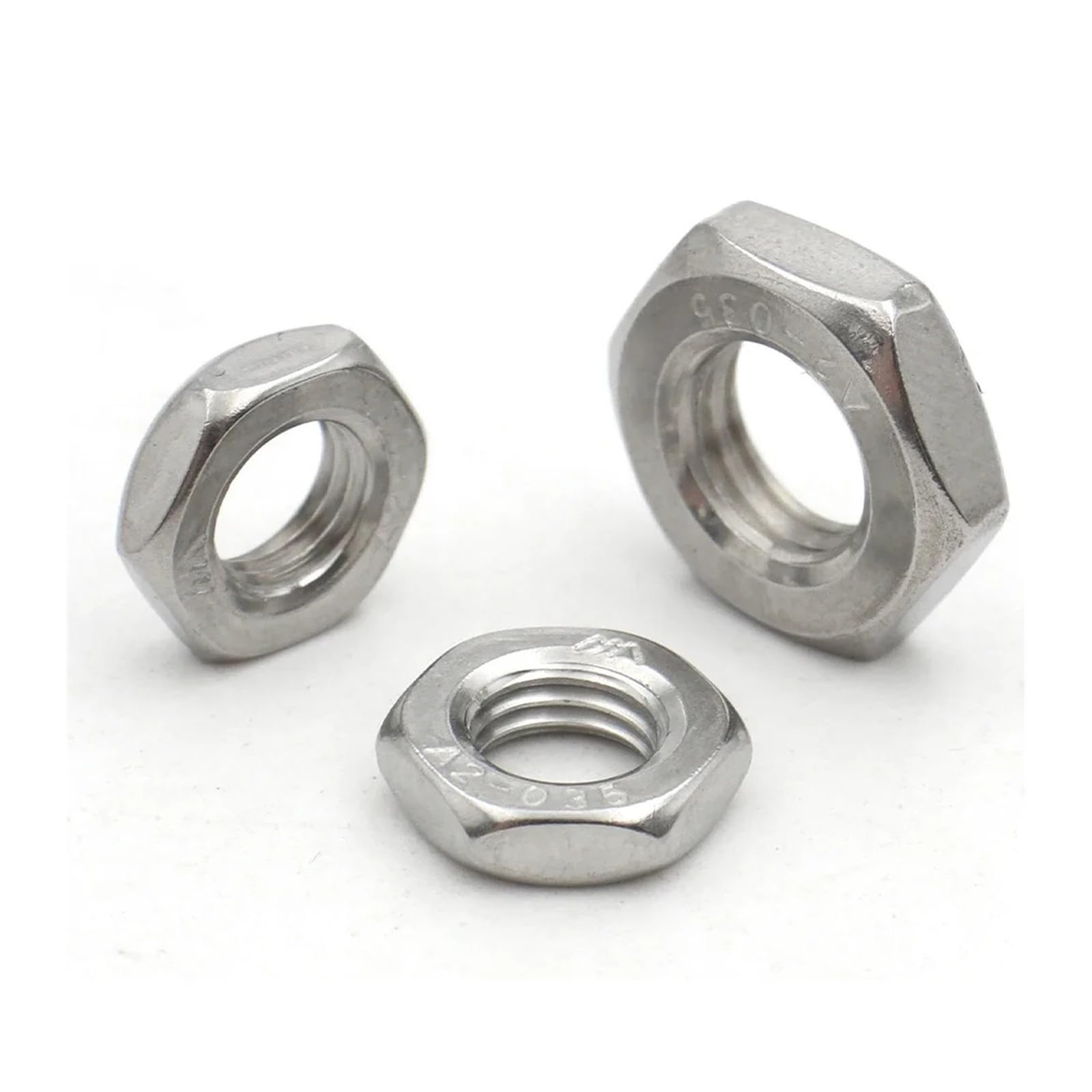 5–10 Stück DIN439 A2 304 Edelstahl, Steigung 0,75/1/1,25/1,5, Feingewinde, Sechskant, ultradünne Flachmutter(M14x1.5 (5pcs))