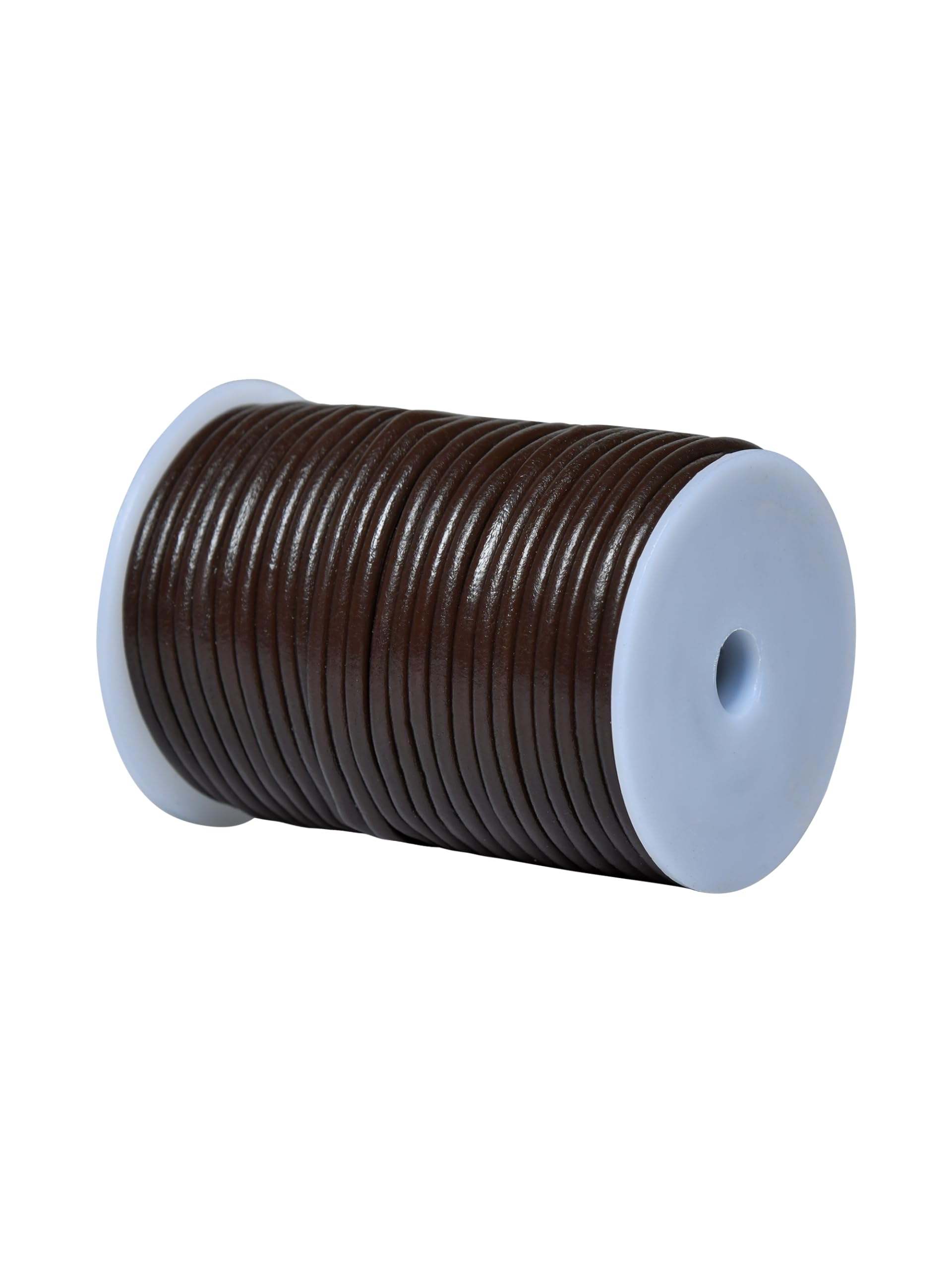 Cords Essentials Round Leather String Cord 4mm Dark Brown 11 Yards, 4.0 mm - Image 2