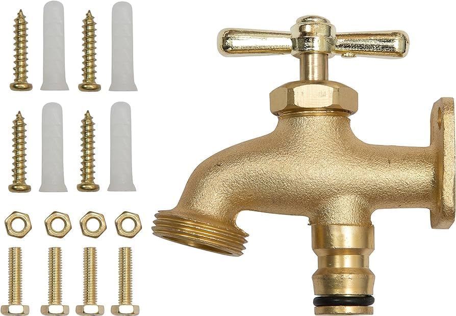 Garden Mile Solid Brass Outdoor Tap Take Anywhere Outside Tap Kit Compatible with Hose Fittings - Ideal Outside Taps Connector for Garden Hose Allotments Stables Builder Yards
