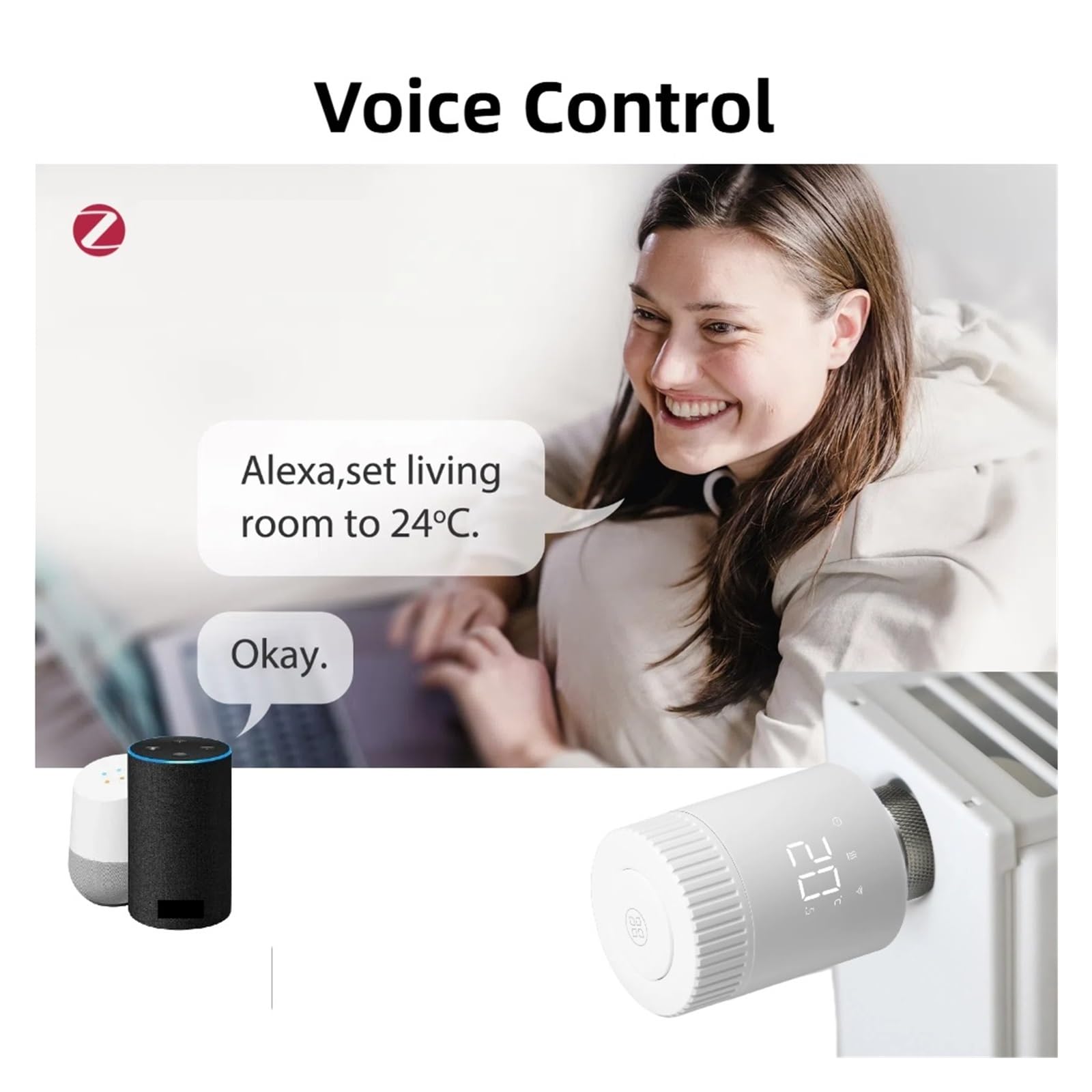 Tuya Zigbee Attuatore termostatico for radiatore Valvola termostatica intelligente Controllo remoto programmabile