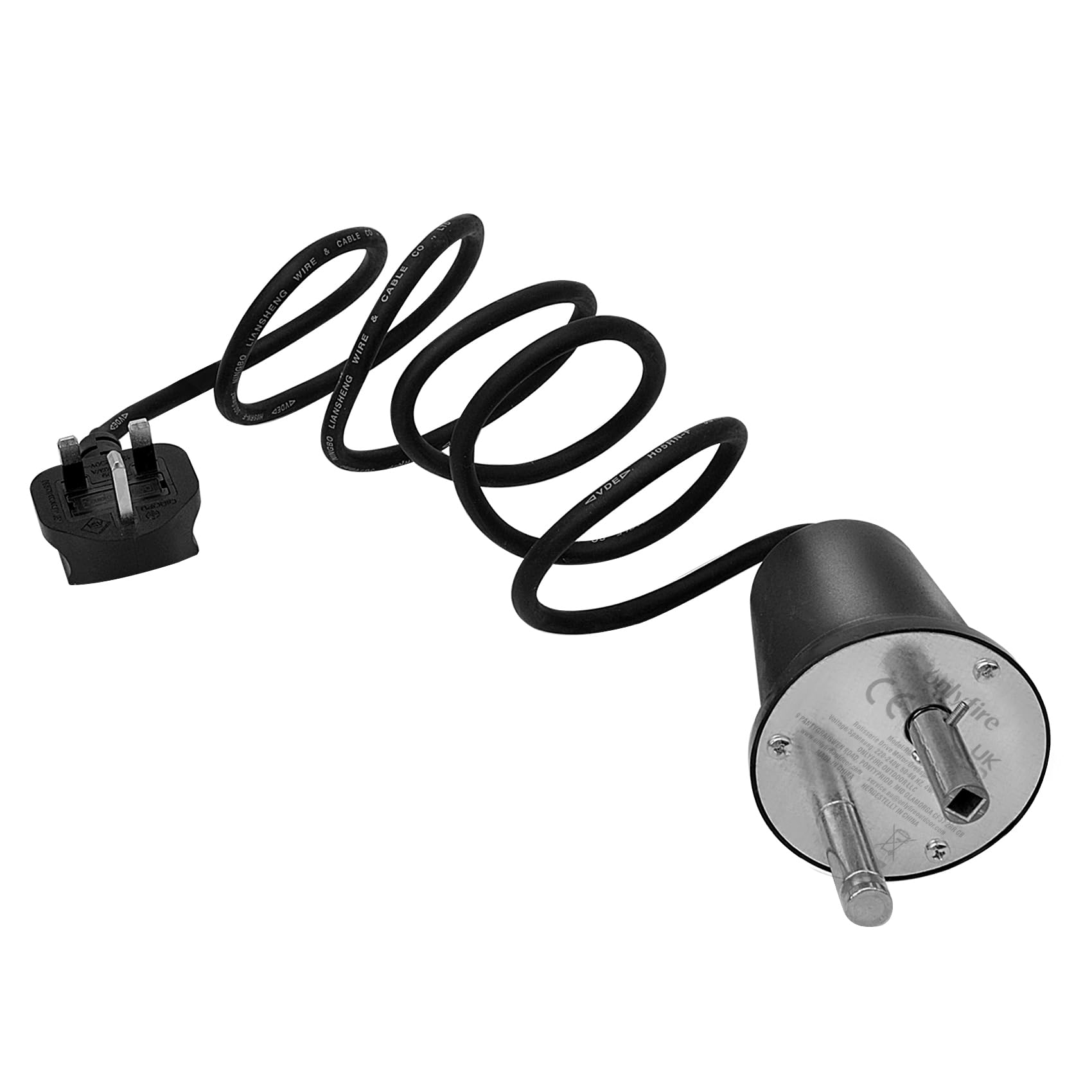Onlyfire Motore girarrosto, Motore per spiedo da barbecue, Motore per Barbecue in Stile cipriota, 3-4RPM / min