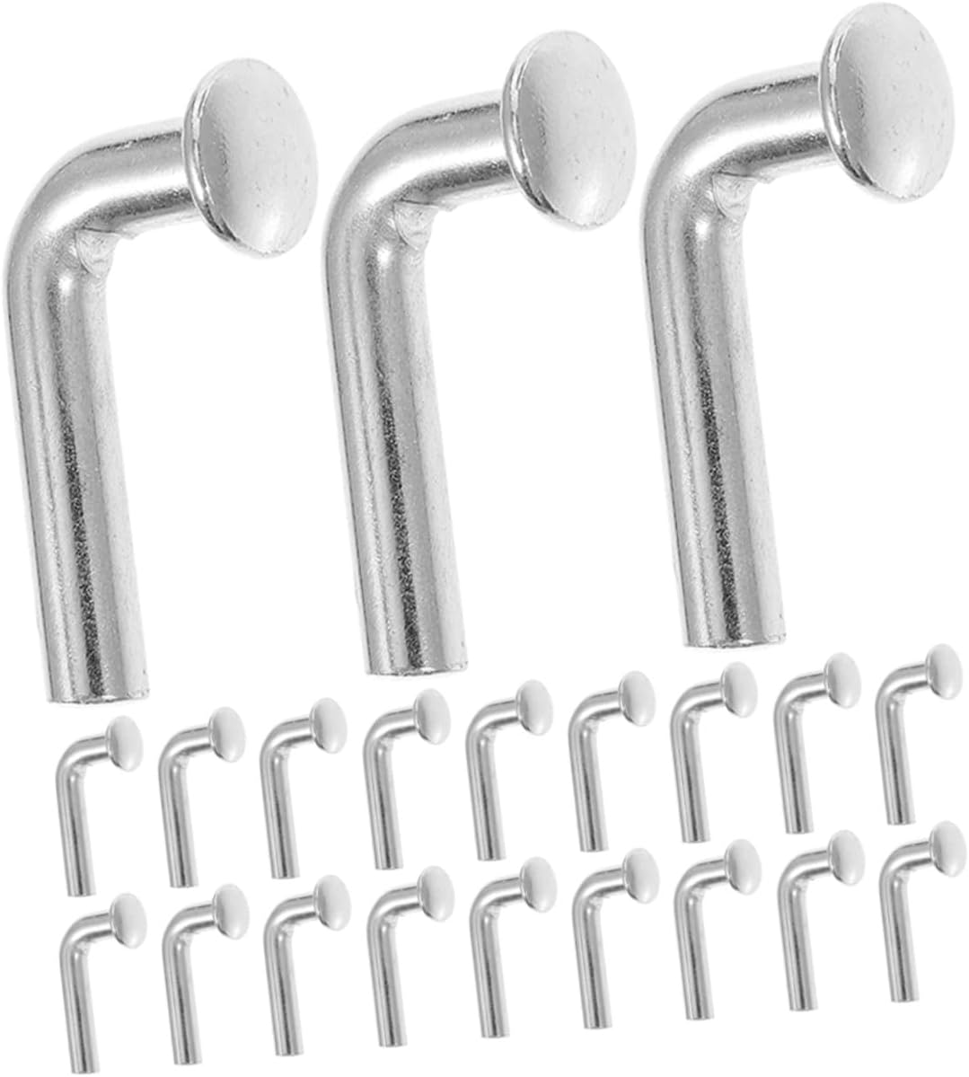 100pcs Heavy Duty Galvanized Drop Pins 6x50mm L-Shaped Rack Safety Clips for Pallet Racking and Warehouse Shelving Accessories