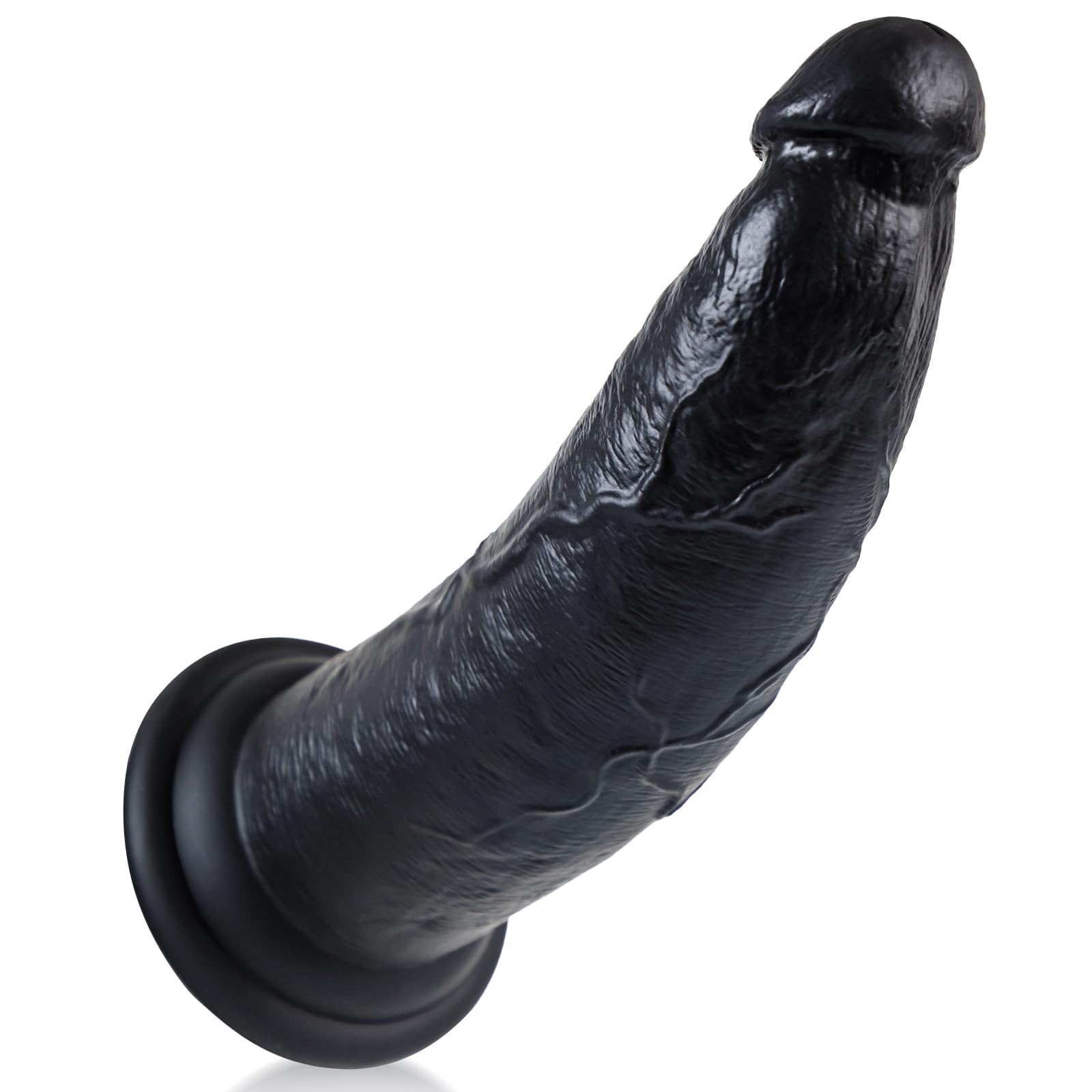 7,4 cm Diametro Dildo Gigante in Silicone A Doppia Densità, 30 cm Dildo Gigante Nero Spesso, Sex Toy con Asta Dritta e Potenti Ventose per Uomini e Donne Adulti