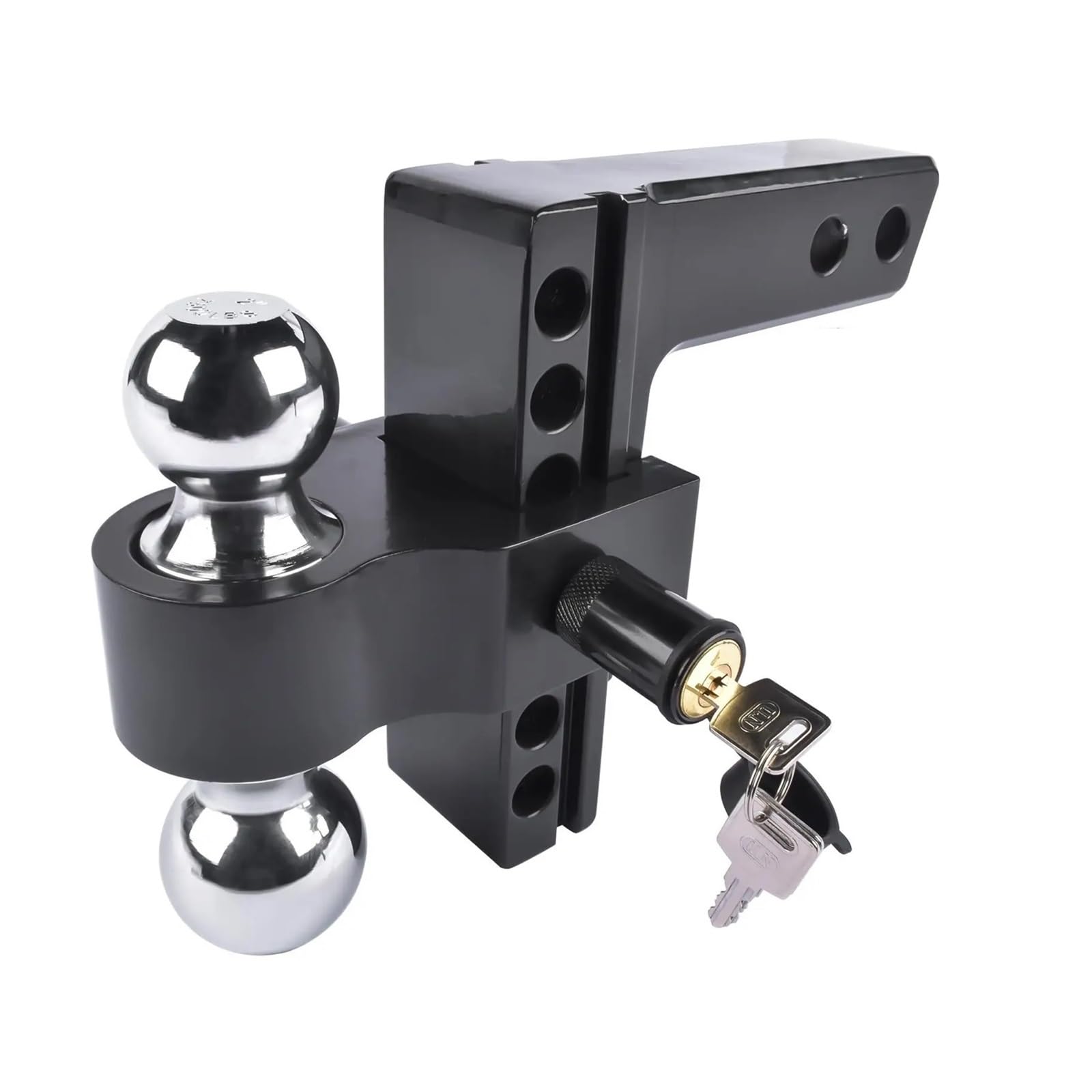 Enganche de Remolque Desmontable Enganche de Remolque Negro caída Aluminio 2 Pulgadas Receptor 6 Elevación 12500 LBS