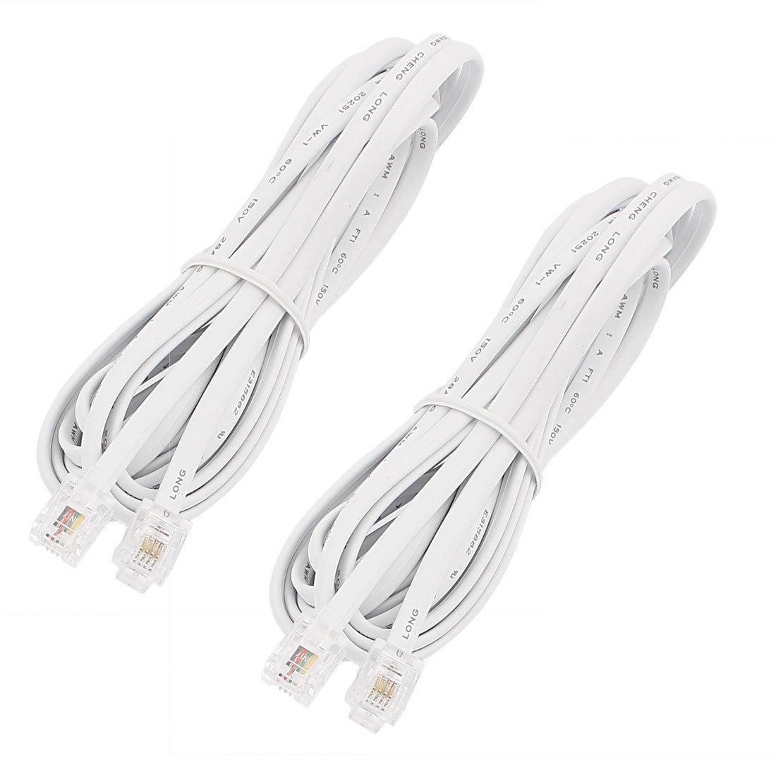 3NH® 6P4C RJ11 Telephone Extension Fax Modem Cable Line 10Ft 2Pcs-image-33
