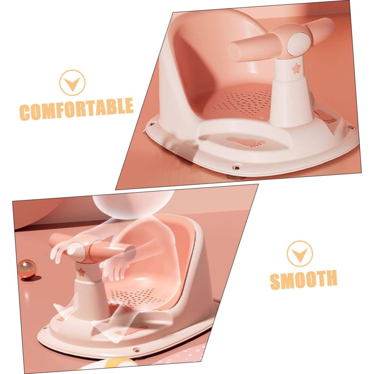 Asiento de Baño para Ñiño Diseño Antideslizante, Material Pp y Tpe Seguro, Adecuado Hogar y Apartamento, Proporciona una Experiencia de Baño Segura y Cómoda