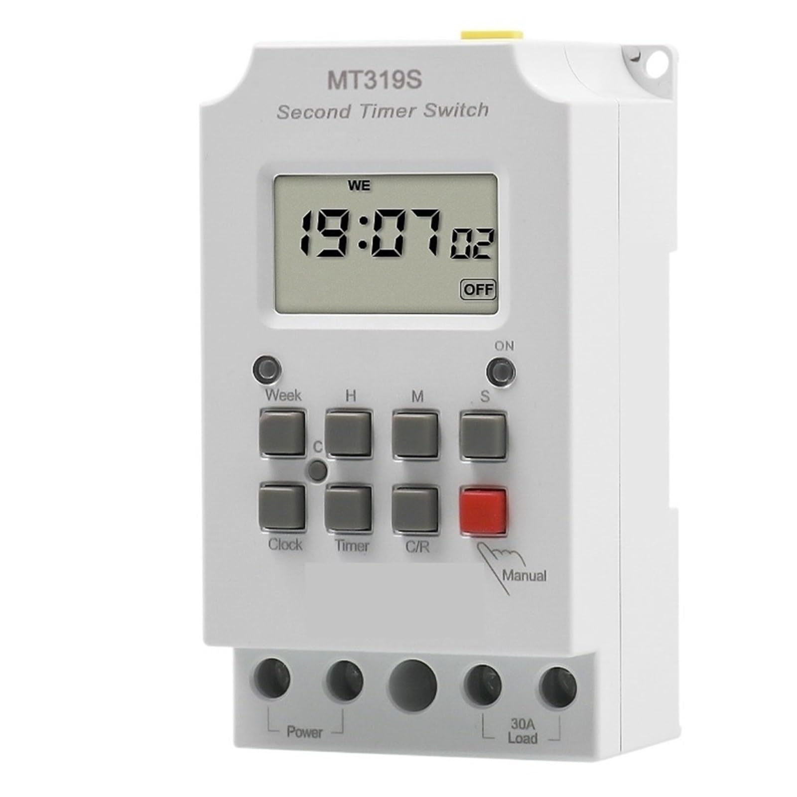 1PCS Timer Switch MT319S 220V 30A 99ON/OFF Programmable 24hours Din Rail Digital Timer Switch Time Relay Output