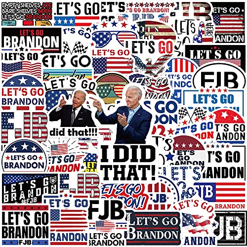 Let's Go Brandon Stickers, 100 Pcs Pack Funny I Did That Biden Fjb Stickers, Humor That's All Me I Did That Bumper Stickers, Pointed To Your Left&Right Decals For Laptop Car Helmet Window Gas Station #TOP2