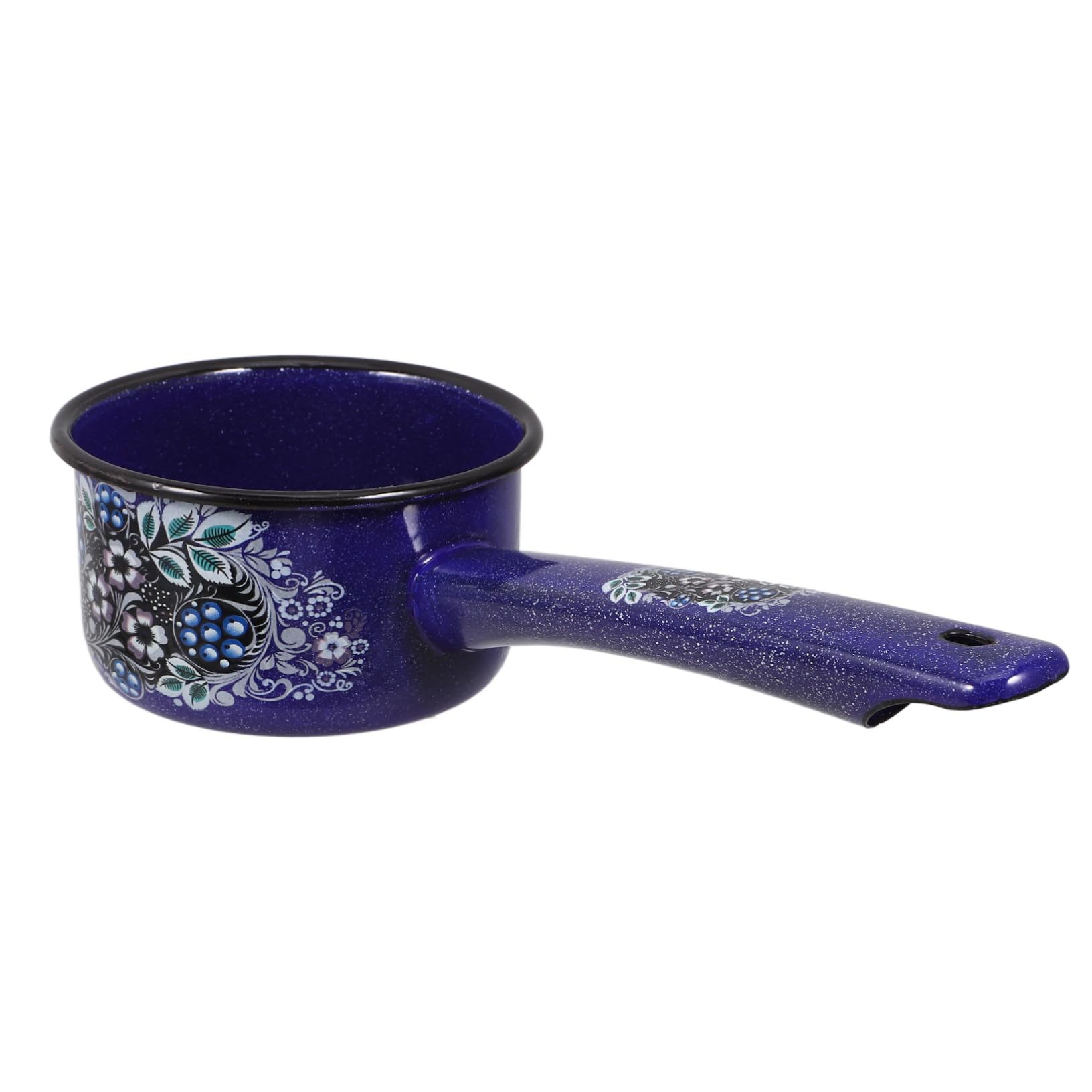 Vintage Emaille Wasserkelle Blau mit Griff, 1 Stück | Klein für Küche und Restaurant, Geeignet für Wasser und Früchte, Ergonomisches Design