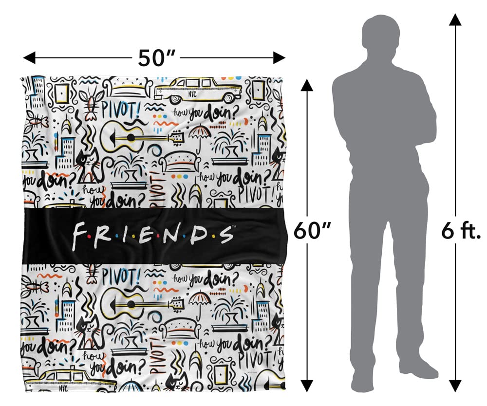 Friends Silky Touch Kuscheldecke, Optimalweich, 152 x 127 cm