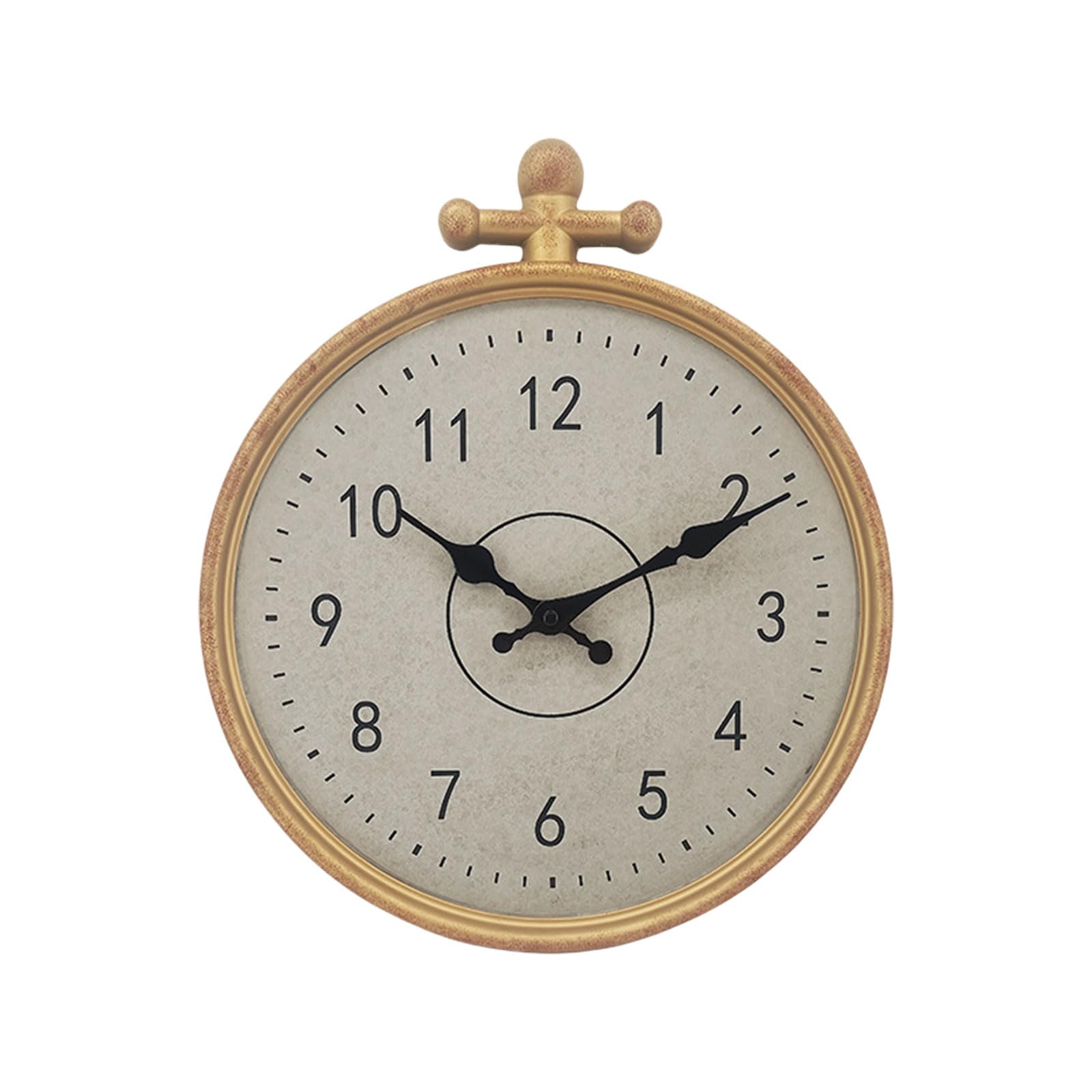 carotoe Indoor and Outdoor Timepieces Decorative Wall Clock 14Inch with Quiet Sweeping Second Hand Frame Home Decoration Farmhouses Wall Clock