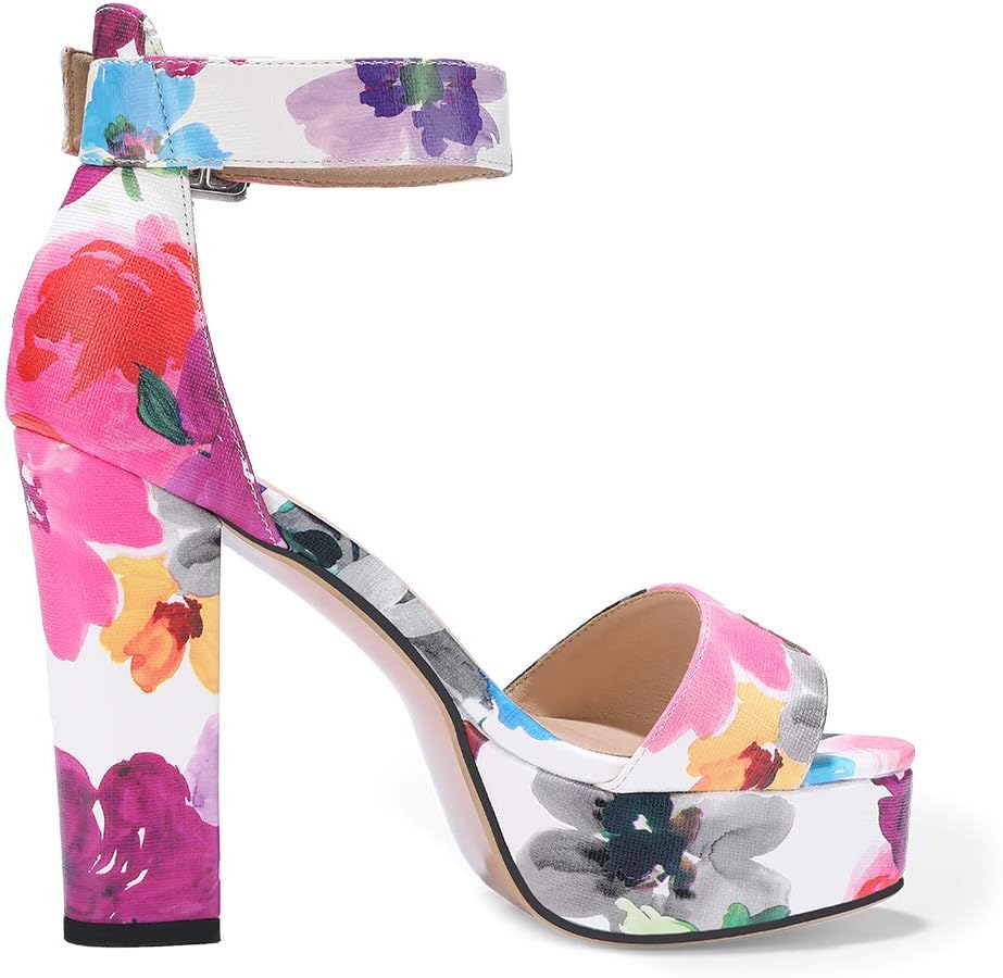 IDIFU IN5 Sabrina Platform Block Chunky High Heels Ankle Strap Heeled Sandals Sexy Wedding Party Dress Shoes for Women Open Toe Heels - Image 6