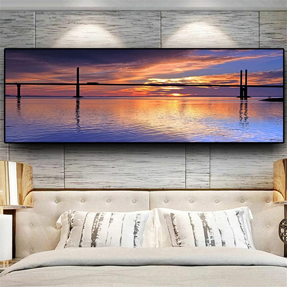 Peinture diamant paysage naturel grand format pour salon moderne