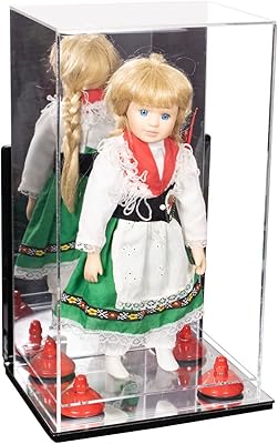 Better Display Cases Acrylic Versatile Display Case - Medium Rectangle Box with Mirror Case, Red Risers , Wall Mount and Mirror Base 8