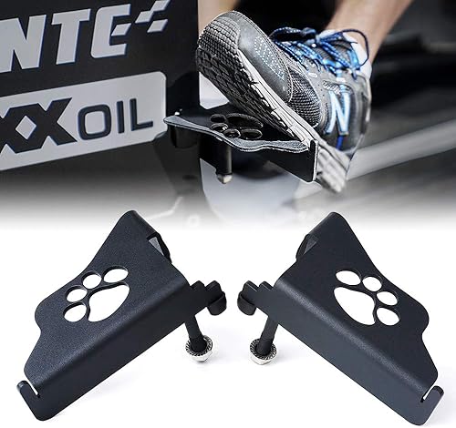 Xprite Pieles de metal de acero para puerta delantera, pedales de reposapiés de perro para Jeep Wrangler JK JKU 2007-2018, accesorios - 1 par