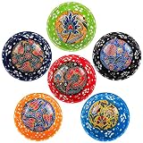 HeraCraft 6pcs Hand Painted Turkish Ceramic Snack Bowls 3.35''/8.5cm-74ml/2.5 oz Decorative Ottoman