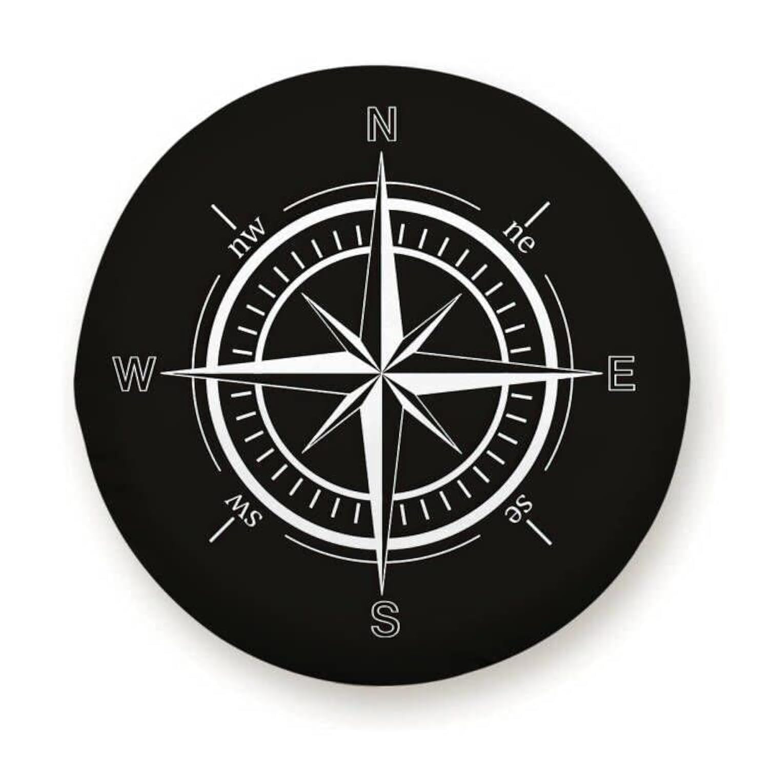 LOJAOGON Compass Print Spare Tire Cover Wheel Protectors Dust-Proof Wheel Tire Cover Fit Trailer, Rv, SUV and Many Vehicle 15inch