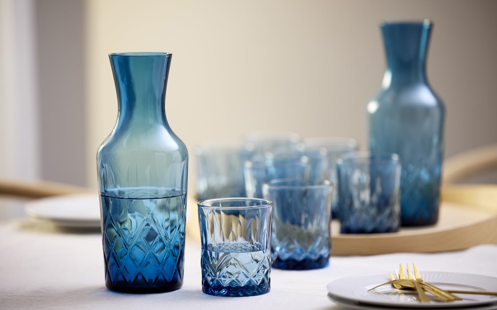 Lyngby Glas Sorrento Viski Bardağı 32 cl 4 Adet Mavi