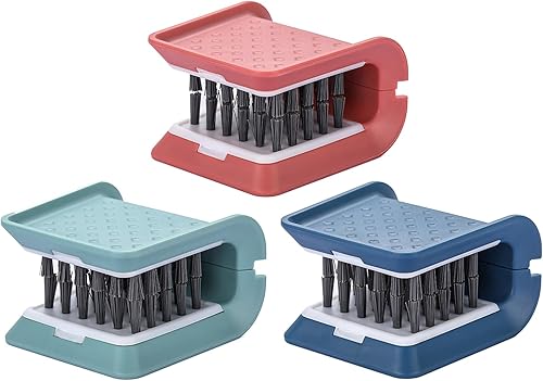 Miniatura 5 de Limpiador de cocina Cepillo de lavado Palillos Cepillo de limpieza de cubiertos Cepillo de limpieza de doble cara Cepillo multifuncional Herramienta