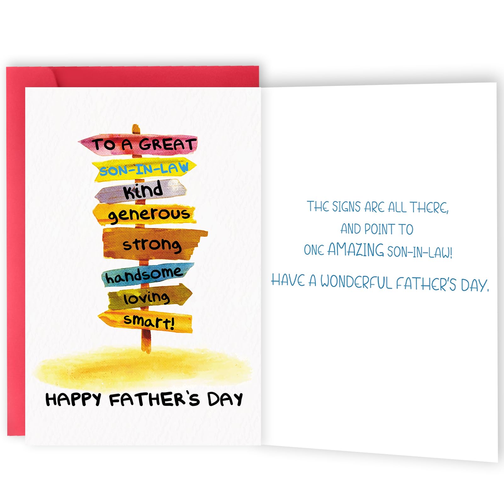 Amorista Father’s Day Gifts for Son in Law, Son in Law Father's Day Card from Father-in-law and Mother-in-law, Perfect Ideas Gifts for Men or Him on