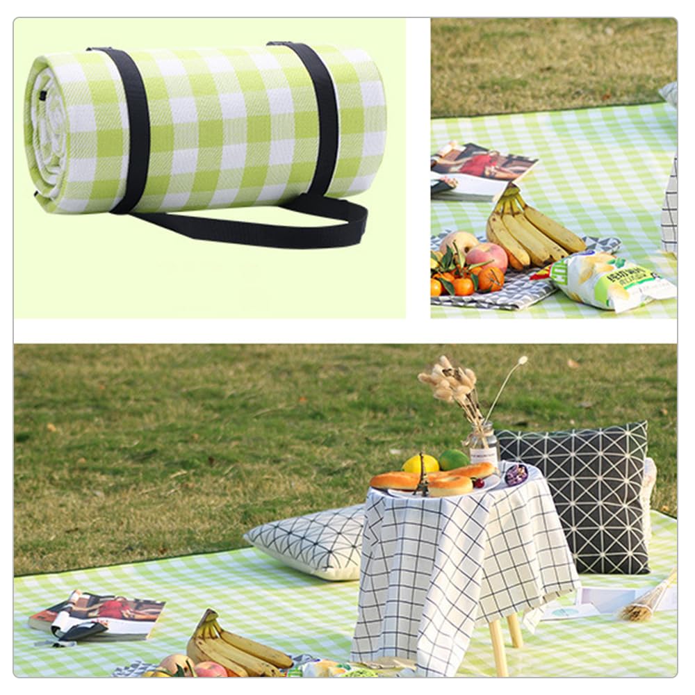 Coperta da picnic impermeabile con tracolla e borsa per il trasporto per attività all'aperto in famiglia, campeggio, feste in spiaggia