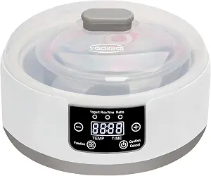 Automatic Yogurt Maker with Adjustable Temperature and Timer, BPA-Free Stainless Steel Inner Bowl