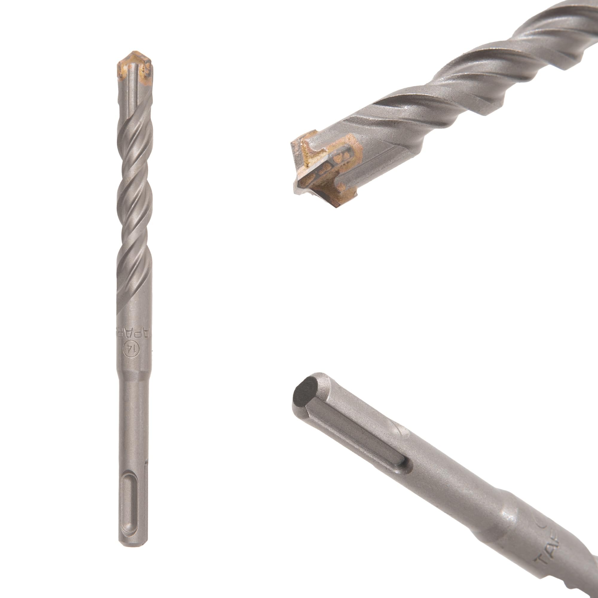 TAPARIA 14mm Cross Point Tip SDS Plus Hammer Drill Bit for Concrete/Masonry Drilling (HDC 14160, 14x100x160 mm)-Home, DIY, Professional, Construction, Brick, Wall-Drilling-image-40