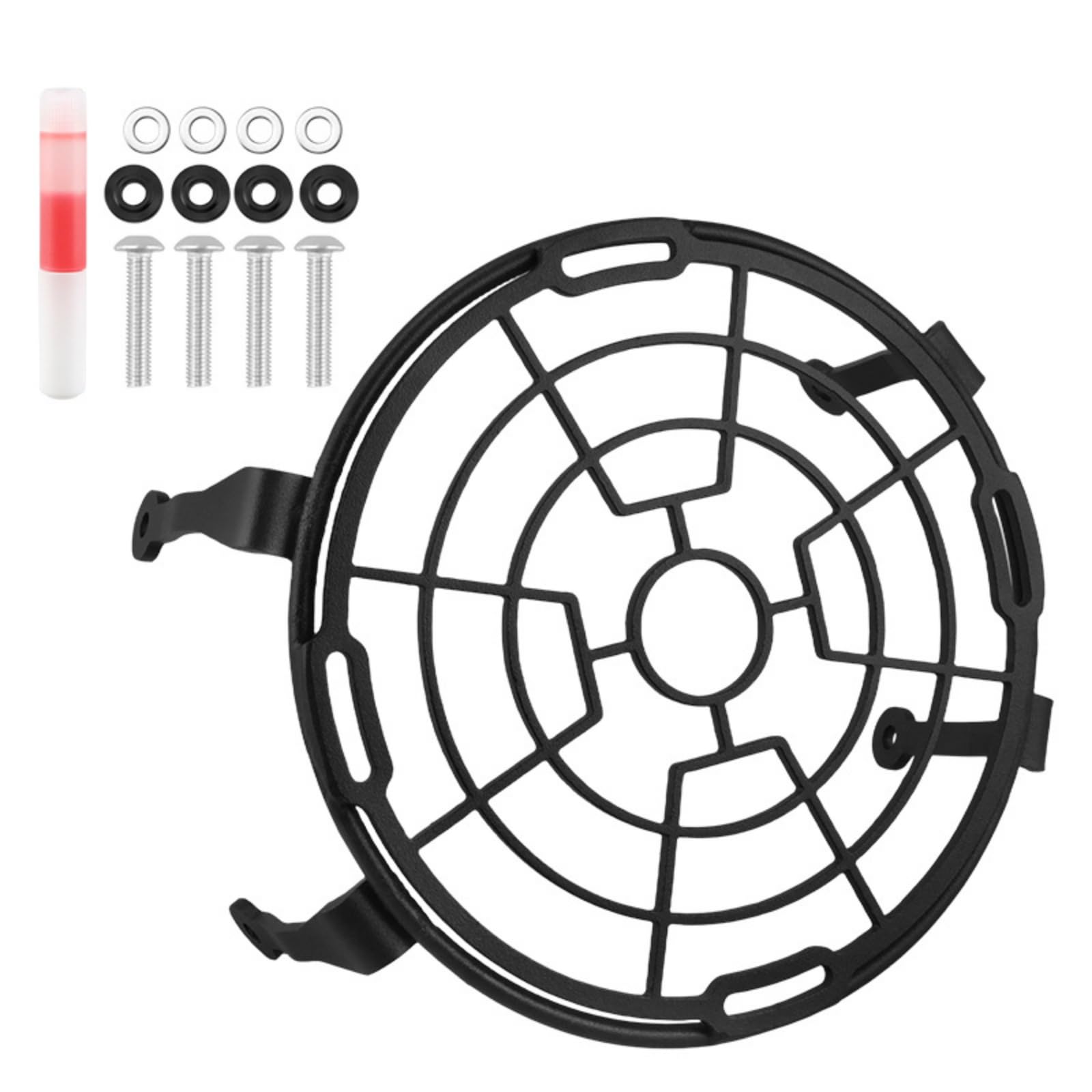 Retro Design Motorcycle Headlight Grille Custom Fit Motorcycle Headlight Guard Shielded Front Light Cover Easy Install for CL300 Riders, Black-image-22